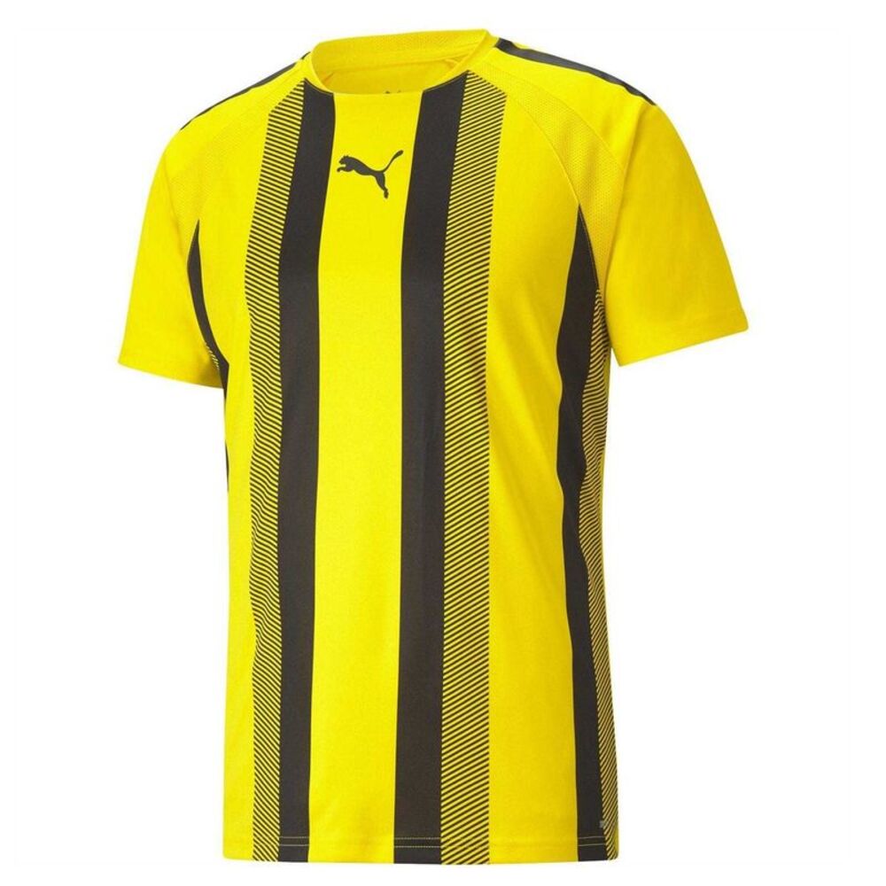 Puma Mens Team Liga Striped T-Shirt / Yellow/Black